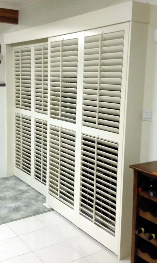 Sliding Shutters With Pelmet & Side Boards