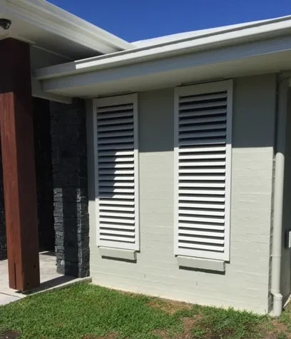 White Aluminium Plantation Shutters