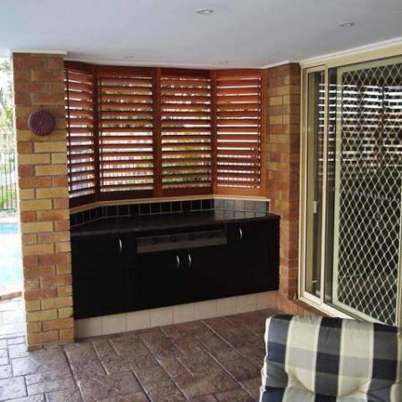 Plantation Shutters are perfect for blocking the elements be it rain or sunshine. Are you wondering how to finish a B-B-Q area? Plantation Shutters are the ultimate answer; with the style and practicality that come with Western Red Cedar Shutters, you can jazz up any space. 