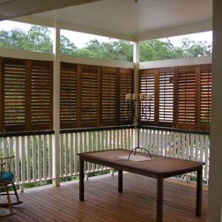 Plantation Shutters are perfect for blocking the elements be it Rain or sunshine. Paul's Gazebo has been given a unique look and excellent protection from the afternoon sun by the installation of Plantation Shutters. The Western Red Cedar shutter options are great for Australian weather and maintaining your privacy all while looking stylish!