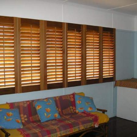 Versatile and hard wearing yet beautiful to look at Cedar Plantation Shutters will suit every application. Sarah's home is kept cool in summer and warm in winter by the use of Plantation Shutters made out of Cedar. It has great insulation properties to regulate the temperature of your home; insulation, privacy and beauty all in one package.