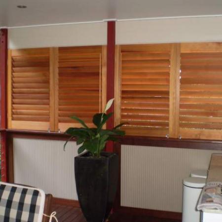 Renovation of a verandah is a great way to enhance the privacy of the area for outdoor entertaining. Lucas's veranda before and after is only a part of the transformation to the house which has used plantation shutters extensively throughout.